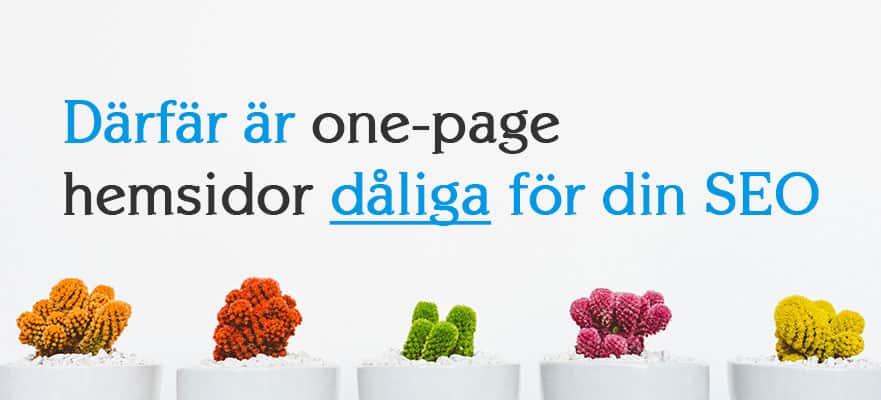 Dålig design hemsida – undvik one-page